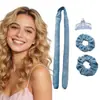 Nuevo juego de rizador de pelo sin calor transfronterizo con acolchado de algodón de doble sección, no daña el cabello, perfecto para personas perezosas para dormir