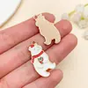 Oso de Navidad Lindo de Dibujos Animados Corazón de Amor Día de San Valentín Colgante DIY Collar Pendiente Accesorios de Joyería