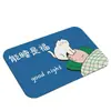 Alfombrilla de baño linda de dibujos animados, antideslizante, secado rápido, fácil cuidado, de tierra de diatomeas, absorbente para el suelo del baño