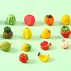 Bolsa Sorpresa de Frutas Artificiales Creativas Miniatura Transparente Accesorios DIY Regalo de Recompensa para Niños Guardería Adornos Modelo