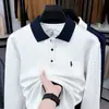 2026 Verano de Alta Gama Estilo Europeo Nuevo para Hombre Diseño de Marca de Moda Tendencia Moda Casual Polo de Manga Larga Jacquard Superior