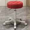 Taburete de belleza con ruedas, taburete de silla de salón de belleza para técnico de uñas, silla de trabajo grande con ruedas de altura ajustable retráctil