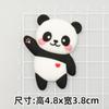Pantuflas de Panda Blancas y Negras Accesorios de Hebilla de Zapato Zapatos con Agujeros Flor de Zapato Plástico PVC Gota DIY Carcasa de Teléfono Móvil Parche de Decoración para Vaso de Agua