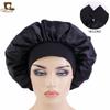 Hebilla Ajustable Velcro Grande Sombra Redonda Sombrero Color Sólido Gorro de Dormir Sombrero para Ducha en Casa Cintas Sombrero JDB-301G