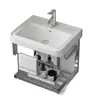 Lavabo de Pared para Uso Doméstico, Juego de Lavabo para Baño en Balcón, Soporte Triangular Simple de Cerámica para Apartamentos Pequeños