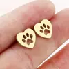 Huitan Europa e Estados Unidos brincos de pata de gato fofos transfronteiriços femininos pegadas MengMeng moda popular brincos populares