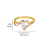 Anillo de Lujo Ligero Estilo Europeo y Americano de Cobre con Circonita Galvanizada, Anillo de Moda con Diseño de Nicho Estilo Ins, Anillo Abierto Exagerado