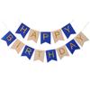 Banner de Feliz Cumpleaños Cola de Pez Lámina Dorada Decoración de Fiesta Guirnalda de Banner de Feliz Cumpleaños