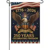 Comércio Exterior Transfronteiriço Mais Vendido Bandeira de Jardim Americana para o 250º Dia da Independência Bandeira Decorativa Pendurada para Pátio de Férias Manoir Linho Imitado