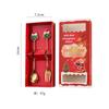 Cuchara Navideña de Acero Inoxidable Cuchara de Postre Linda Tenedor de Fruta de Dibujos Animados Cuchara para Helado Cuchara para Café Caja de Regalo Serie Navideña