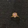 Anillo de Zirconia Forma de Gota de Agua de Moda Dongdaemun Corea del Sur para Mujer Anillo Abierto de Cobre Microincrustado Anillo Colorido para Dedo Índice