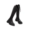 Populares Botas Altas de Caballero para Mujer, Versátiles Nuevas de Invierno con Suela Gruesa 2026 Adelgazantes de Tacón Grueso en Marrón