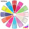 Lentejuelas hexagonales de colores transfronterizos, finas lentejuelas para uñas de color rosa, 12 colores, juego de pegatinas para uñas con joyas de perlas mate