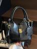 Bolsa Balde de Couro com Cera de Óleo Estilo Britânico Vintage de Nicho Nova Moda Versátil Elegante Portátil Transversal para Mulheres
