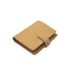 Bloc de Notas de Negocios Transfronterizo Simple de Piel de Vaca de Primera Capa Cuaderno de Cuero Genuino con Bolsillo para Tarjetas Cremallera Cuaderno Portátil