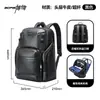 Nova Mochila de Couro Bovino de Primeira Camada para Negócios, Mochila Masculina Multifuncional de Couro Genuíno de Grande Capacidade, Bolsa para Computador de Viagem de Negócios, Marca Bo