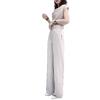 23177 Da Ai Mei Yuan Verano 2025 Nuevo Estilo Cuello Fruncido Adelgazante Manga Corta + Pantalones de Pierna Ancha Ajuste Delgado Conjunto de Moda para Mujer