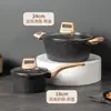 Atacado Transfronteiriço Potes Britânicos, Potes Antiaderentes de Pedra de Arroz Medicinal, Fogões de Indução, Fogões a Gás, Frigideiras, Panelas de Sopa, Conjuntos de Panelas de Leite