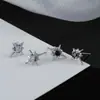 Brincos de Pino Cluster de Cristal Totalmente Diamantados para Homens, Design Único, Aço Titânio, Não Desbota, Acessórios Versáteis Personalizados, Joias de Estilo Minimalista para Mulheres