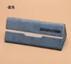 Novo Estojo Triangular Dobrável para Óculos com Toque de Luxo, Feito de Couro PU, Resistente à Pressão, Estojo Elegante para Óculos de Sol e Óculos