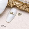 Manicura Navidad joyería de aleación copo de nieve dorado campana árbol de Navidad ciervo uña parche metálico accesorios