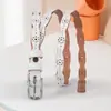 Em Estoque Couro Bovino Camada Superior Vintage Feminino Estilo Coreano Fino Cinto Acessório Vazado Casual Feminino Tendência Moda Versátil