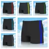 Bermuda de Natação Masculina de Verão para Adulto Estampada Patchwork Shorts de Banho Anti-Constrangimento Preto Tamanho Grande Conjunto para Piscina e Spa