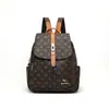 Mochila Feminina 2026 Novo Estilo Coreano Estampada Moda Mochila Feminina Versátil para o Trabalho Grande Capacidade Ombro Único Bolsa Casual