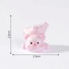 Urso de Pelúcia Rosa Creme Fofo Boneca Moe Casa de Boneca Decorações DIY Acessórios Carro Desktop Pequenos Enfeites