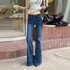 Jeans Acampanados de Cintura Baja Estilo Americano Vintage para Mujer 2025 Nuevo Estilo No Ajustados Rectos Pierna Ancha Pantalones Bootcut de Largo Hasta el Suelo