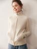 Nuevo Cardigan de Cremallera de Pelo de Cabra Otoño e Invierno 2025 Suéter de Solapa para Mujer Chaqueta de Punto de Lana Holgada Exterior