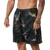 Youngla Nuevos Pantalones Cortos Deportivos para Hombre con Estampado Integral, Sueltos, para Fitness, Secado Rápido, Transpirables, de Entrenamiento, para Playa
