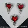 Pingente Charm de Lua Coração Borboleta Rosa Cruz Estilo Dark Europeu e Americano para Pulseira Colar de Contas DIY