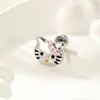 Nuevo Gatito Lindo de Hensen Goteando Aceite Tornillo de Doble Cabeza Diseño de Nicho Ins Piercing de Cartílago Hueso del Oído Clavo