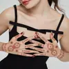 Pegatinas de Tatuaje Temporal Transfronterizas Marrón Henna Encaje Impermeables Mano Dedo Florales Indias Pegatinas de Tatuaje