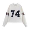 Sudadera Blanca de Cuello Redondo para Mujer + Pantalones Casuales con Cintura Elástica con Cordón Estilo Europeo y Americano Nuevo Estilo