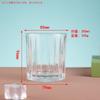 Vaso de vidrio con patrón de espada de fondo grueso rayado, copa de vino para bar KTV, vaso de whisky con patrón de estrella de red, vaso de whisky con patrón de diamante