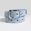 Punto Ante de Ciervo Estampado de Leopardo Estilo Simple Versátil para Mujer Hebilla de Pin Cinturón de Cintura para Ropa Venta Caliente Transfronteriza Cinturón de Cintura para Jeans