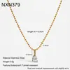 Collar de acero inoxidable con colgante geométrico de gota de agua, estilo ins de lujo cruzado, chapado en oro de 18 quilates, joyería impermeable, accesorio de diseño de nicho