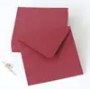 Convite Estilo Europeu em Papel Perolado 150g com Envelope, Convite de Casamento, Embalagem de Cartão de Cumprimentos Dupla Face Cor Vinho Estilo Ocidental