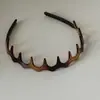 Acessórios de Cabelo Coreanos Simples Faixa de Cabeça Alta em Forma de Onda para Mulheres, Versátil e Elegante, com Dentes para Uso Antiderrapante, Adequada para Lavar o Rosto