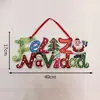 Letras de Espuma de Natal Penduradas Layout de Cena de Festa Adesivos de Ano Novo Decorações Transfronteiriças Personalizadas Multilíngues
