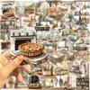 50 Piezas de Pegatinas de Mascotas de Arte para el Hogar, Materiales de Decoración para Cuaderno, Collage Decorativo para Taza de Agua DIY, Funda de Teléfono Móvil