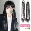 Coleta Postiza Trenzada, Peluca de Doble Coleta, Trenza de Boxeadora, Accesorios para el Cabello de Rastas, Peluca Trenzada, Trenza Falsa, Trenza Colorida