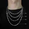 Collar de Acero de Titanio Rombo Personalidad Calle Alta para Hombre Desgastado Gama Alta Semilla de Melón Accesorios para Hombre Nicho Versátil Clavícula
