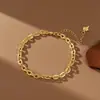 Novos Braceletes de Aço Titânio Europeus e Americanos Mais Vendidos para Mulheres Estilo Ins Moda Personalizada Joias de Mão que Não Desbotam Joias de Aço Inoxidável Atacado