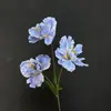 3 Flores de Iris Artificiales de Alicia para Decoración en Sala de Estar, Comedor, Dormitorio, Escritorio y Uso Comercial