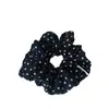 Goma para el pelo de gasa con lunares simples estilo coreano, elegante y con estilo, scrunchie de tela plisada de nicho, nueva cuerda para coleta de pelo