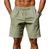 Amazon Pantalones Cortos de Lino Transpirables Casuales Deportivos para Playa de Hombre Europeos y Americanos Vacaciones de Verano Holgados con Cordón