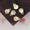 Joyería Hecha a Mano DIY Accesorios Horquilla Tocado Nupcial Océano Tridimensional Concha Pequeña Colgante Pieza de Flor de Cobre A967